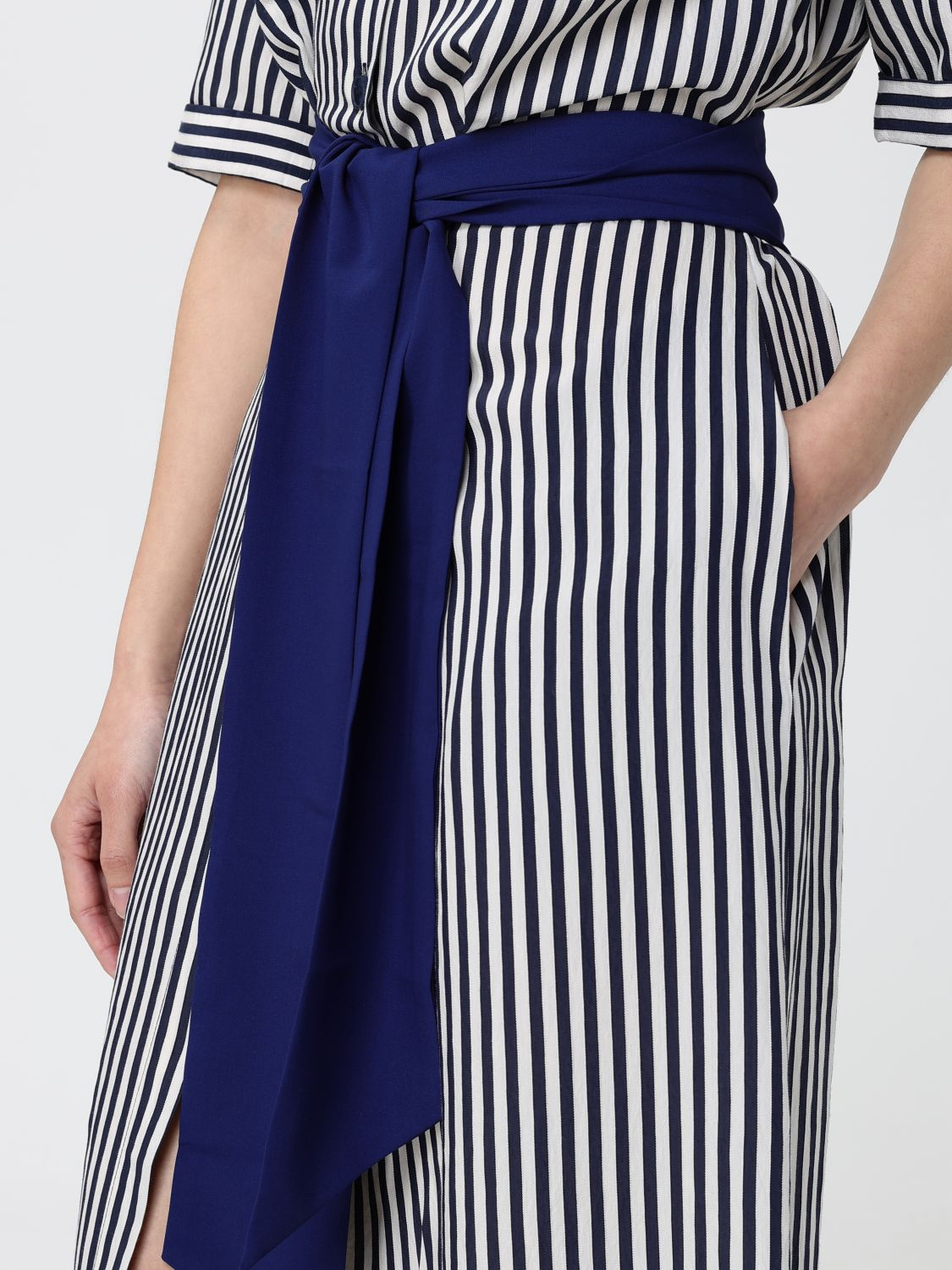 [HANITA] Short sleeve dress SS26 HV37894577 BLU MARINE