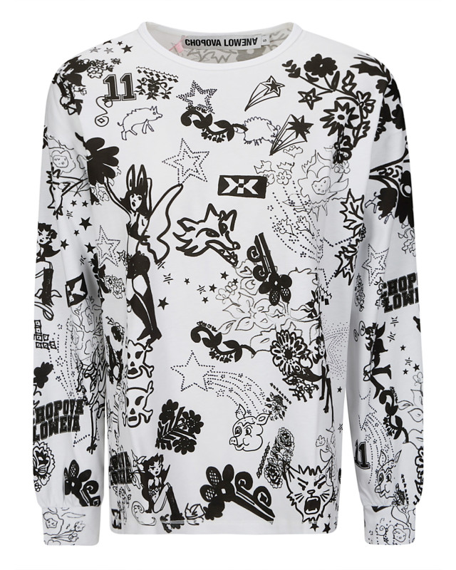 [CHOPOVA LOWENA] T-shirts Long Sleeve SS26 2456 BlackandWhite