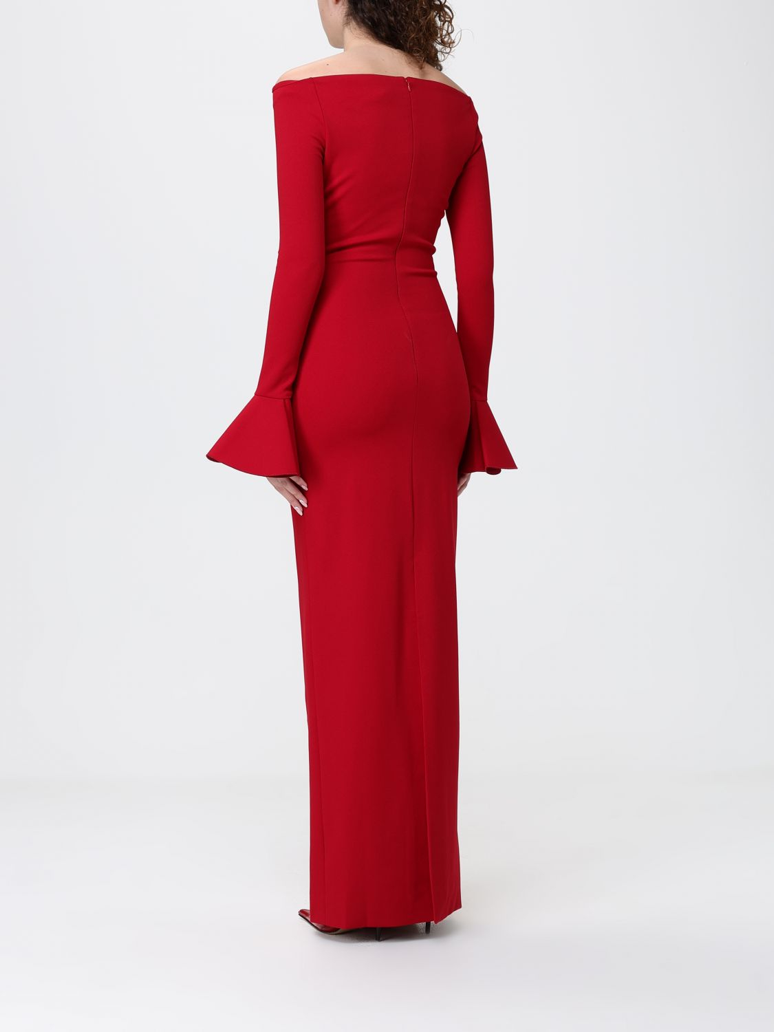 [Solace London] Long sleeve dress SS26 OS46053 RED