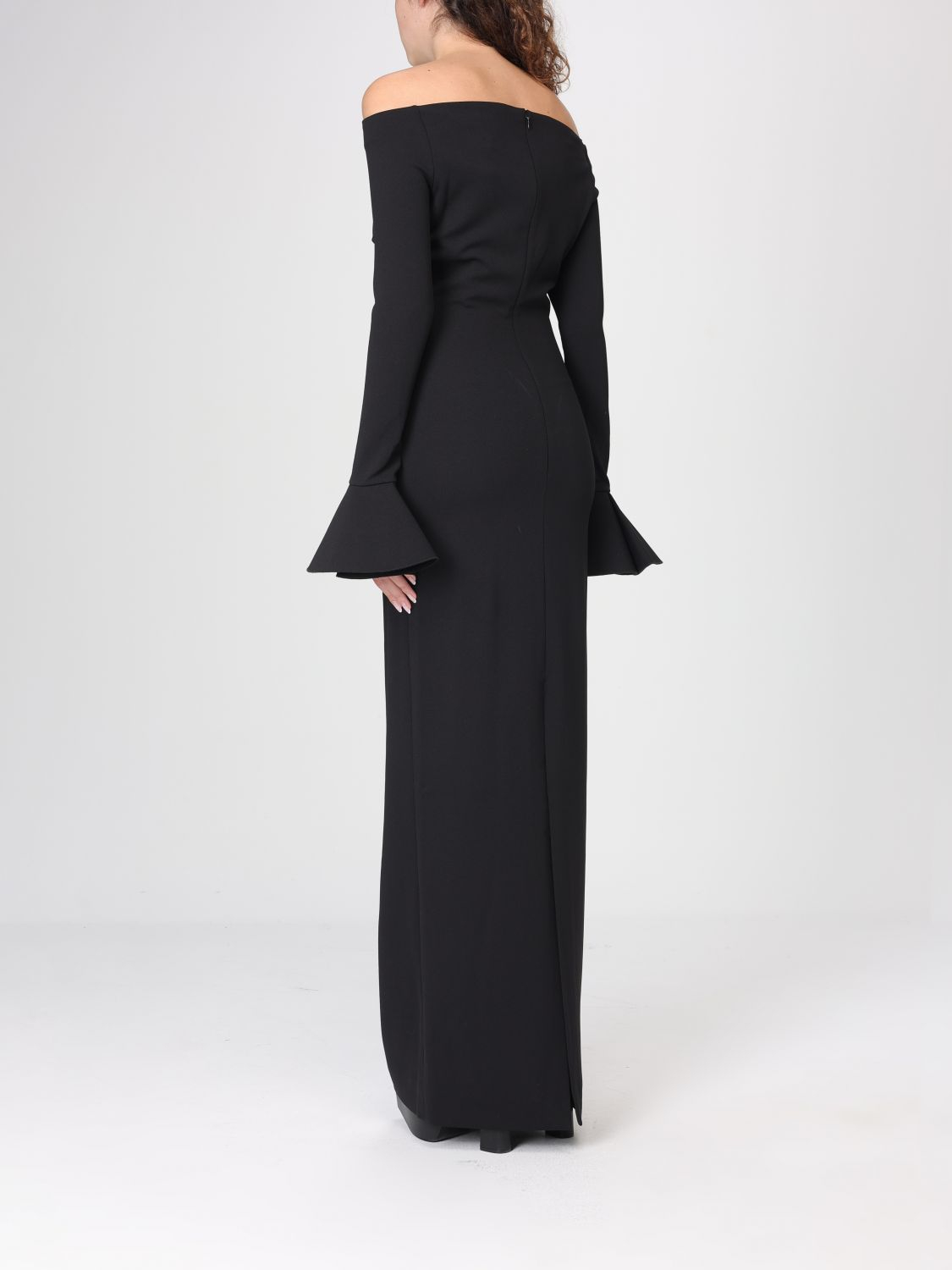[Solace London] Long sleeve dress SS26 OS46053 BLACK