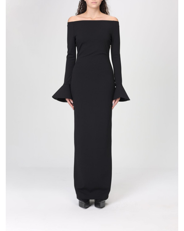 [Solace London] Long sleeve dress SS26 OS46053 BLACK
