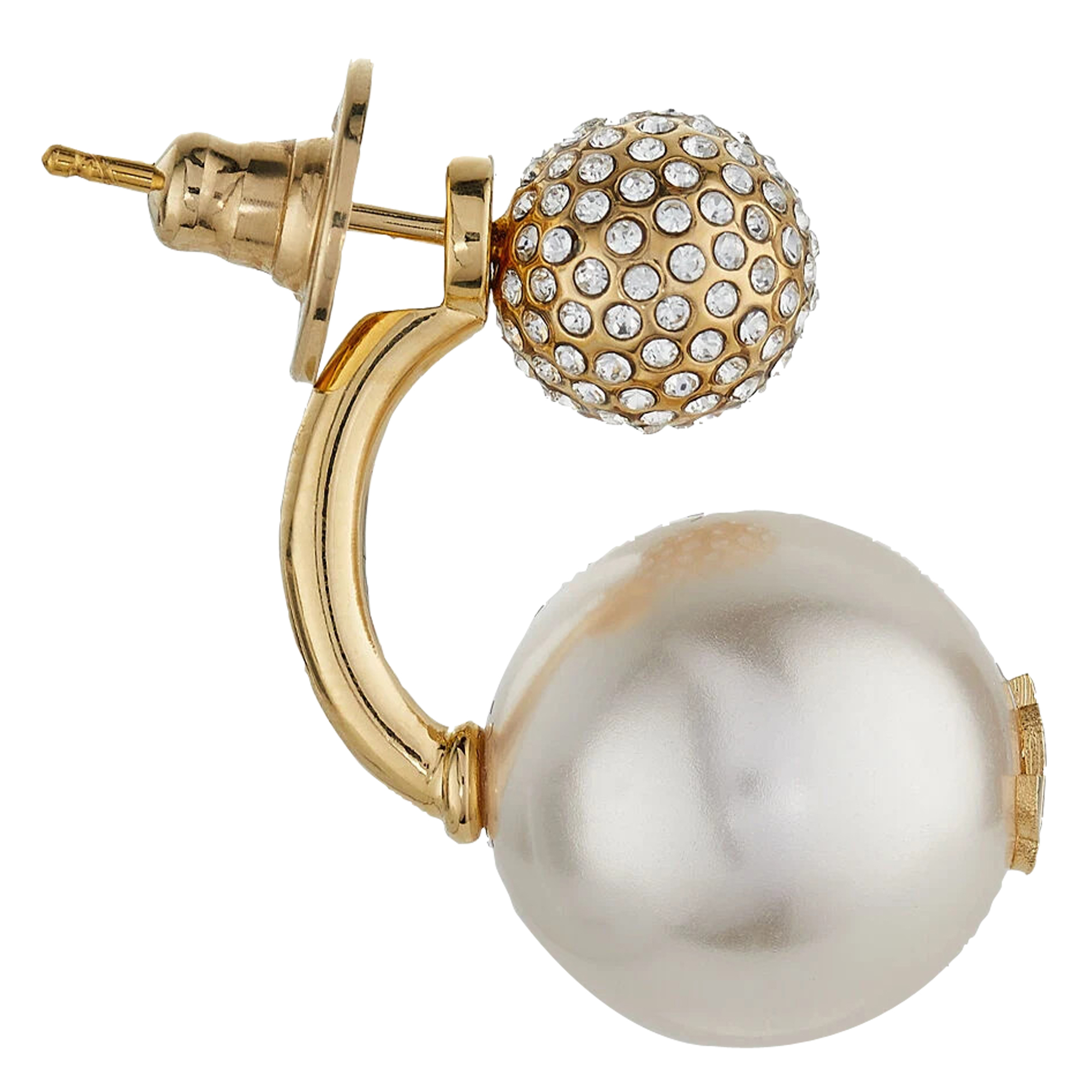 [Jimmy Choo] Earring FW26 AURI EARRING/SJIQGOLD/WHITE/CRYSTAL
