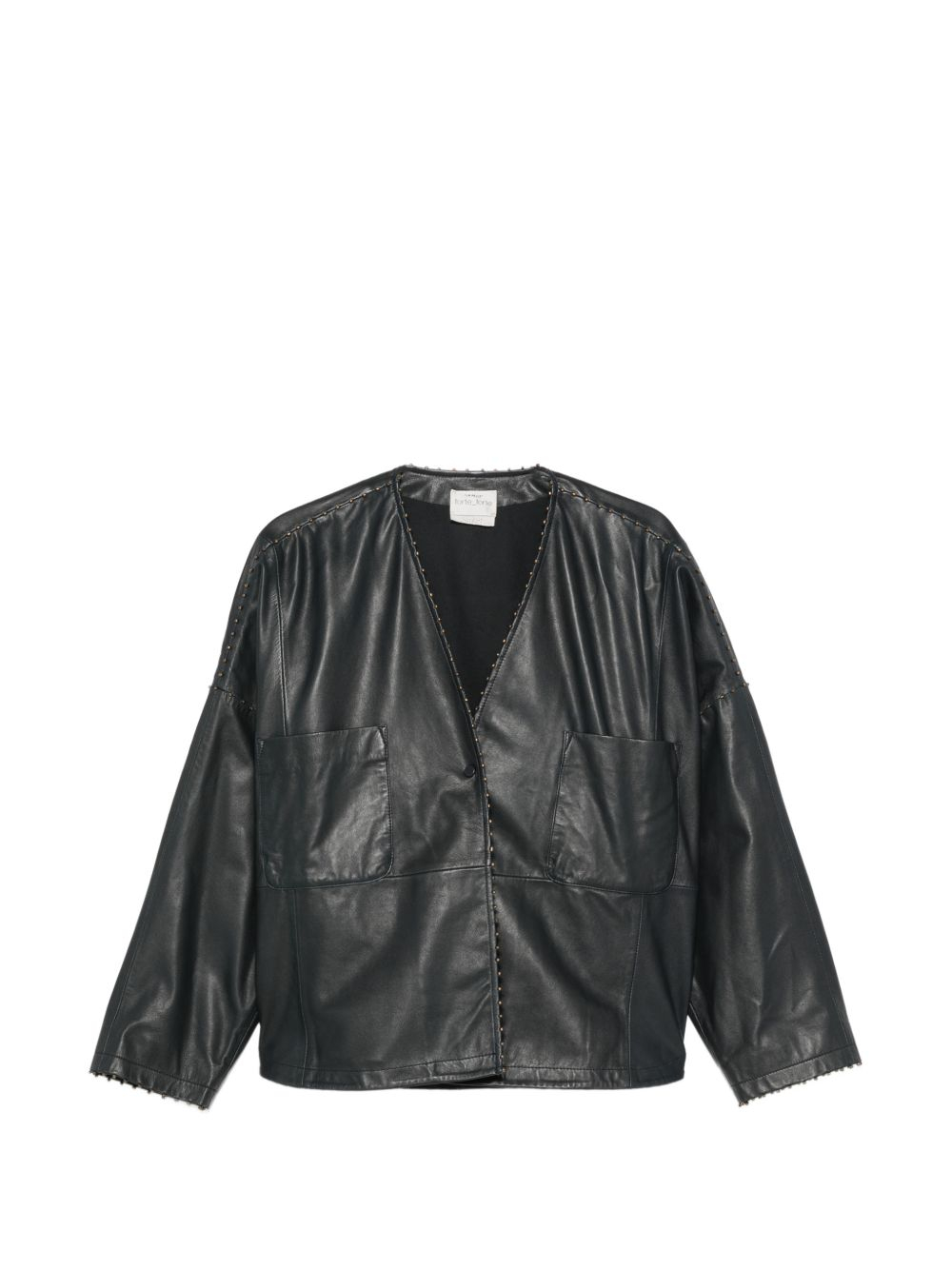 [Forte Forte] Leather Jacket FW26 15011MYJACKETPETROLE