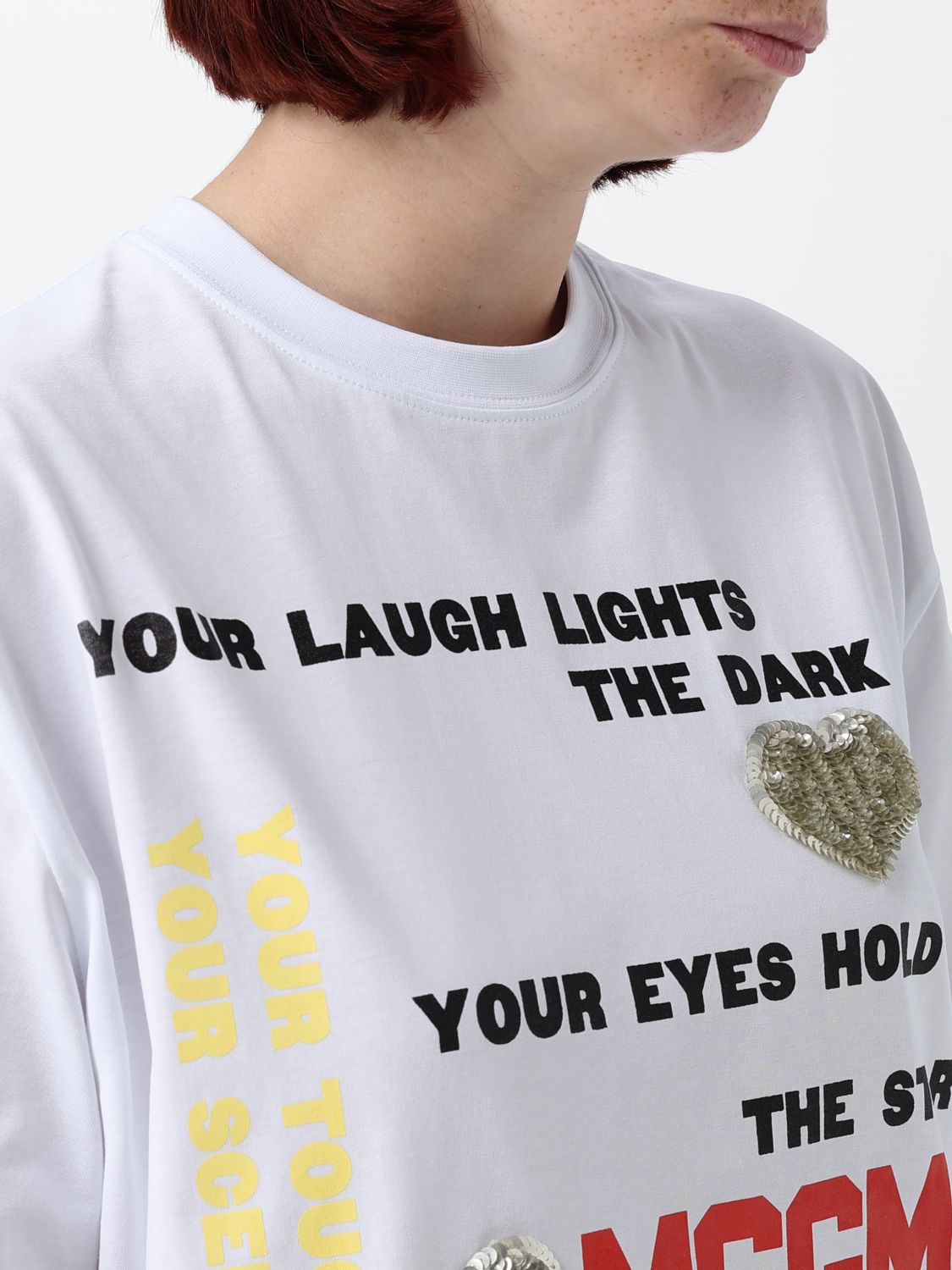 [MSGM] T-shirts Short Sleeve SS26 4042MDM102267002 OPTICAL WHITE