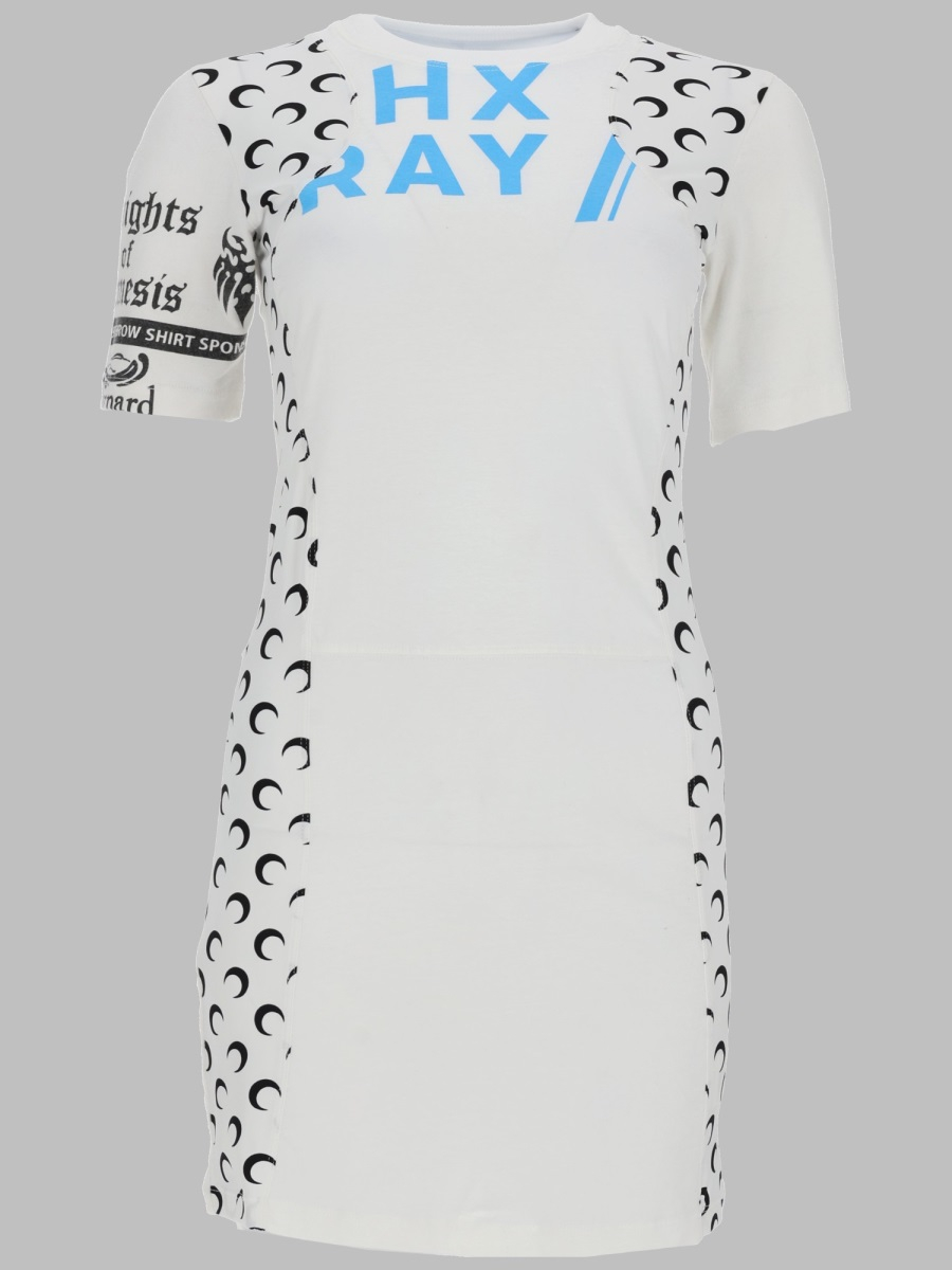[MARINE SERRE] Short sleeve dress SS26 WDR484A_UJER0003WH10