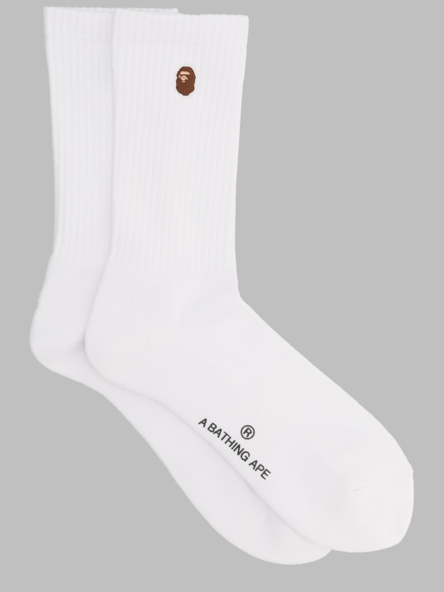 [A BATHING APE] Socks SS26 001SOM301004M_WHITE