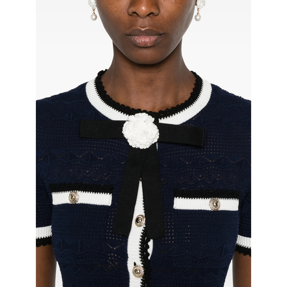 [Self-portrait] Short sleeve dress FW26 PF26-072MA-N  NAVY