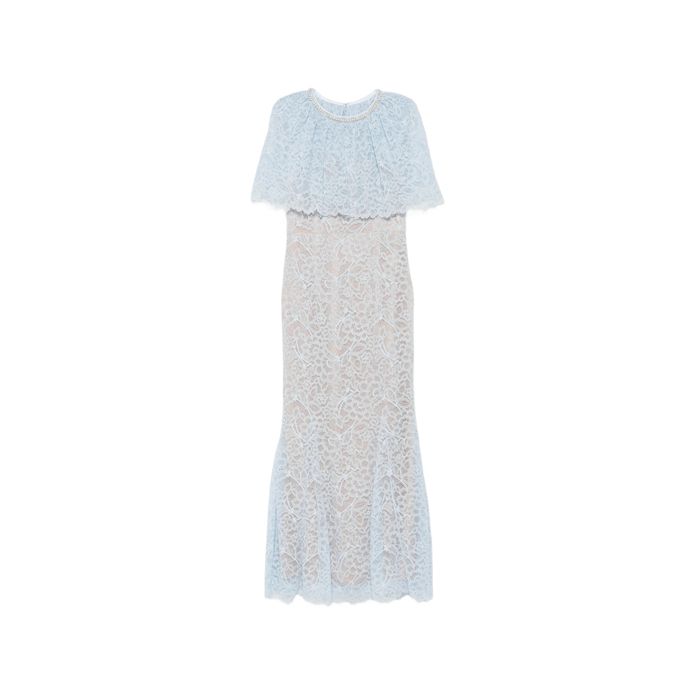 [Self-portrait] Short sleeve dress FW26 PF26-099M-BL  LIBLU