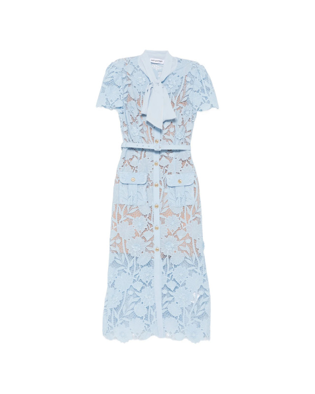 [Self-portrait] Short sleeve dress FW26 PF26-111M-BL  BLUE