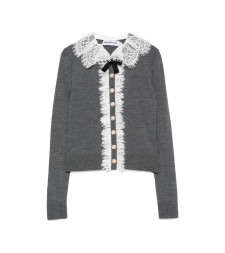 [Self-portrait] Cardigan FW26 PF26-134C-GR  GREY