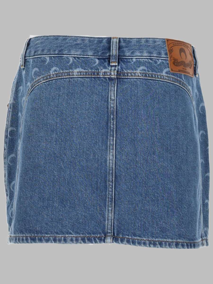 [MARINE SERRE] Mini skirt SS26 WSK135A_CDEN0002BL05