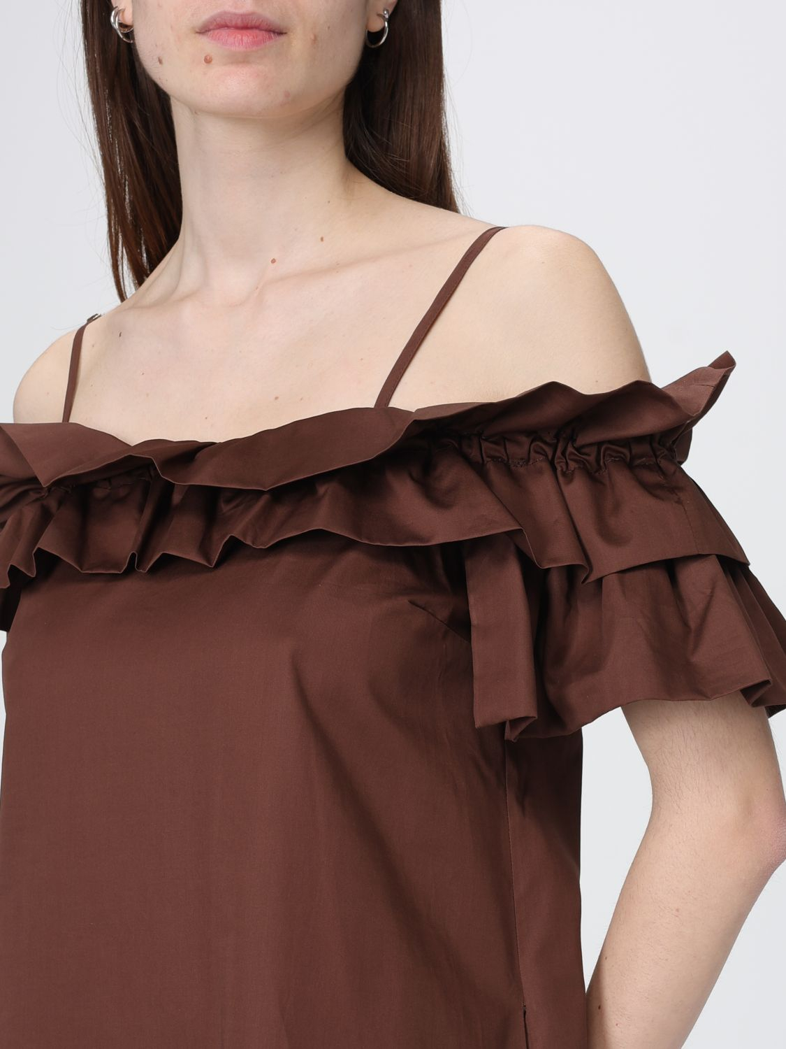 [HANITA] Sleeveless dress SS26 HV37994597 EBANO