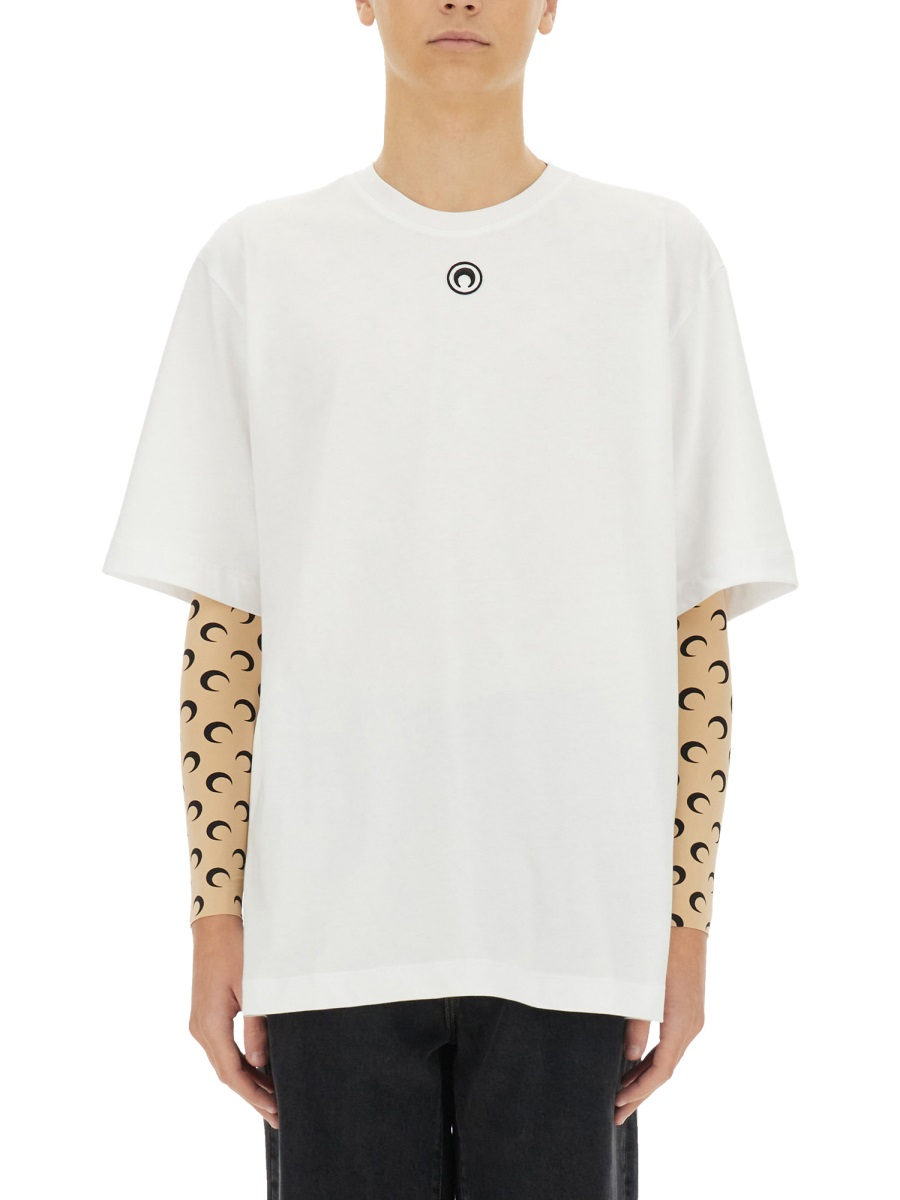 [MARINE SERRE] T-shirts Short Sleeve SS26 MTT077A_CJER0009WH10