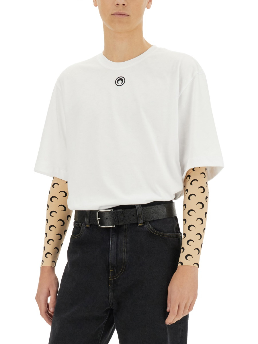 [MARINE SERRE] T-shirts Short Sleeve SS26 MTT077A_CJER0009WH10