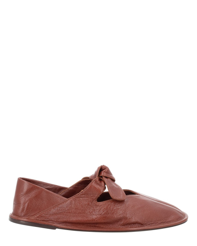 [HEREU] Flat shoes SS26 LLSSWFA24.002.6_CHESTNUT