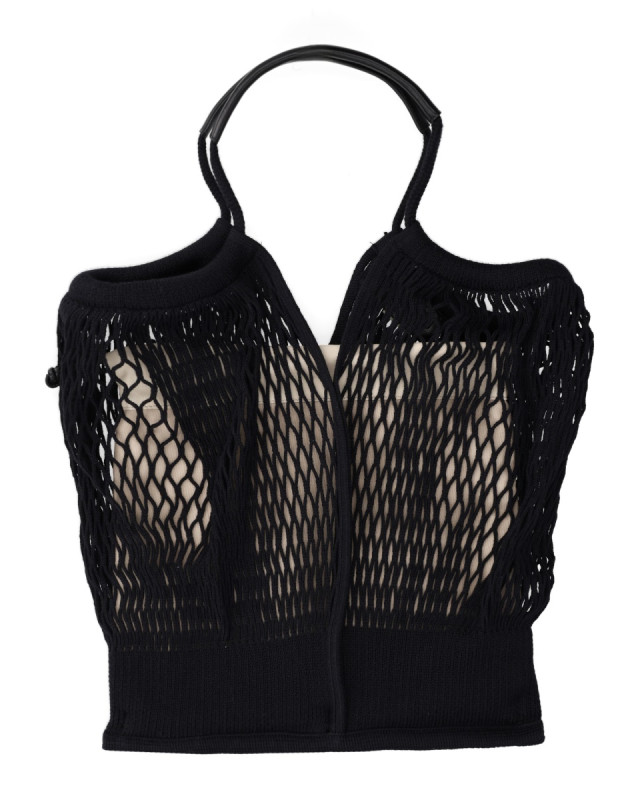 [HEREU] Shoulder bag SS26 CALFIWBS26.001.1NT_BLACK/NATURAL