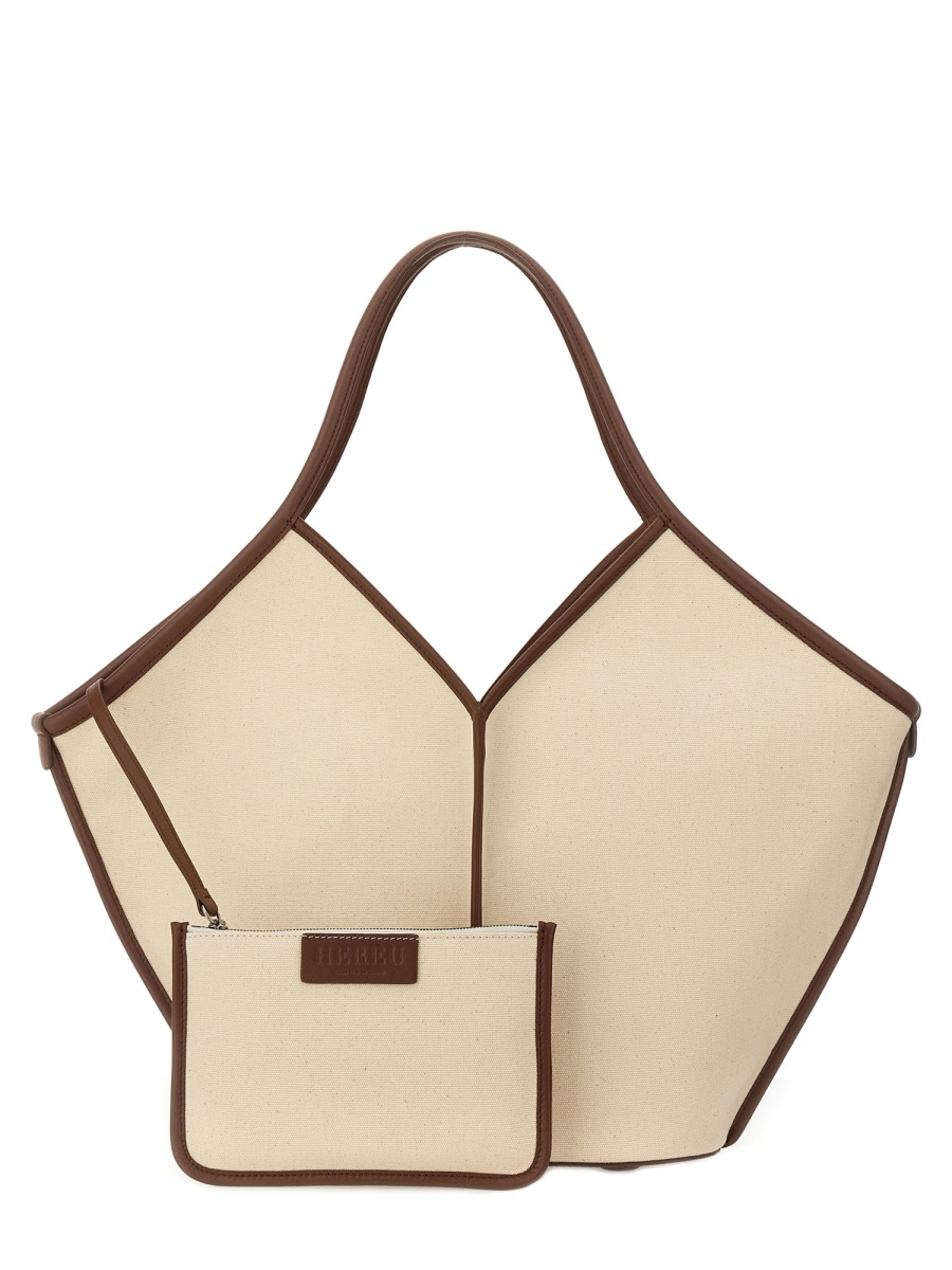 [HEREU] Shoulder bag SS26 WBCALE_BEIGE/CHESTNUT