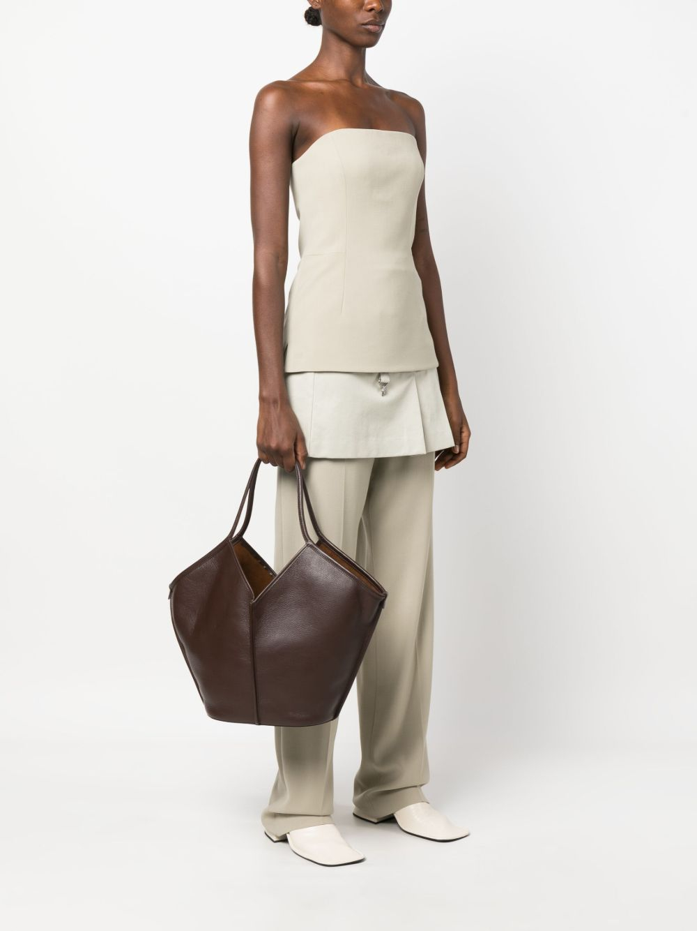[HEREU] Tote bag FW26 WBCALDDARKBROWN