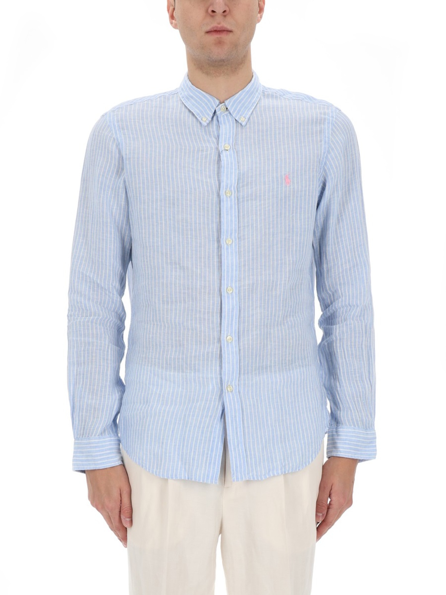 [Polo Ralph Lauren] Shirts Long Sleeve SS26 710B15647_0037188BBLUEWHITE