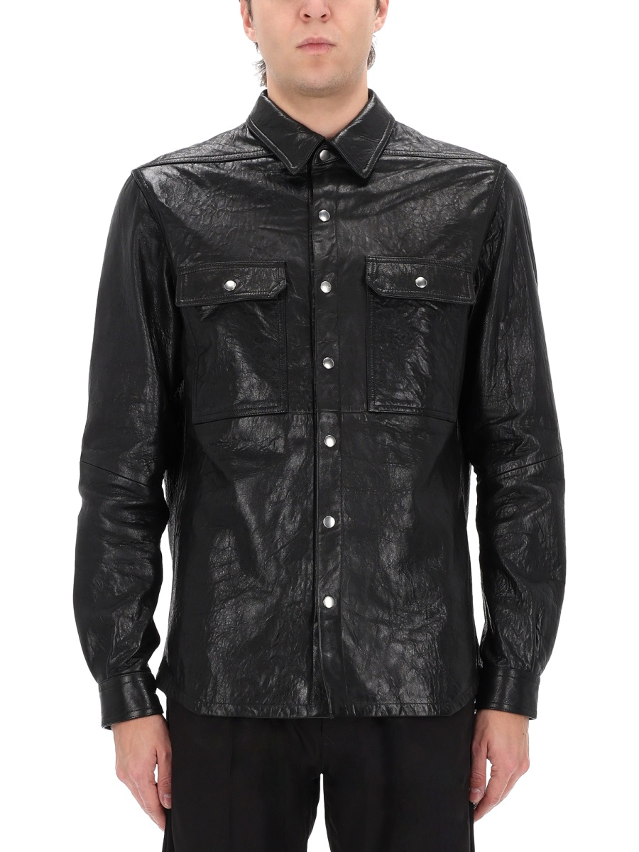 [Rick Owens] Leather Jacket SS26 RU01F2729_LBE09