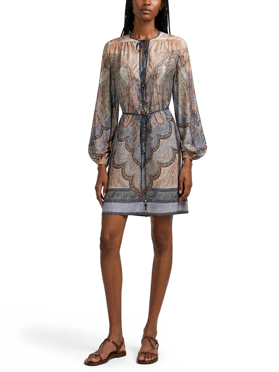 [Zimmermann] Long sleeve dress SS26 5807DRS262_TPBL