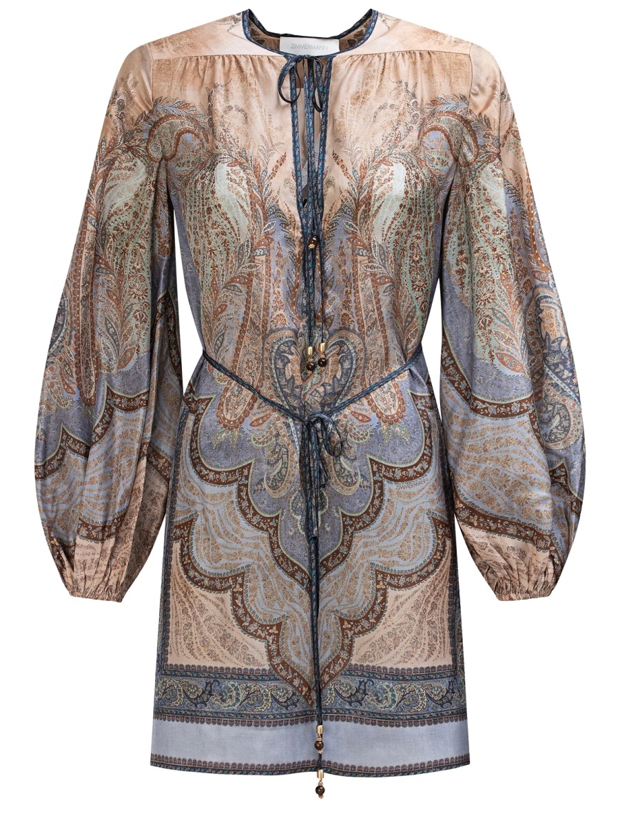 [Zimmermann] Long sleeve dress SS26 5807DRS262_TPBL