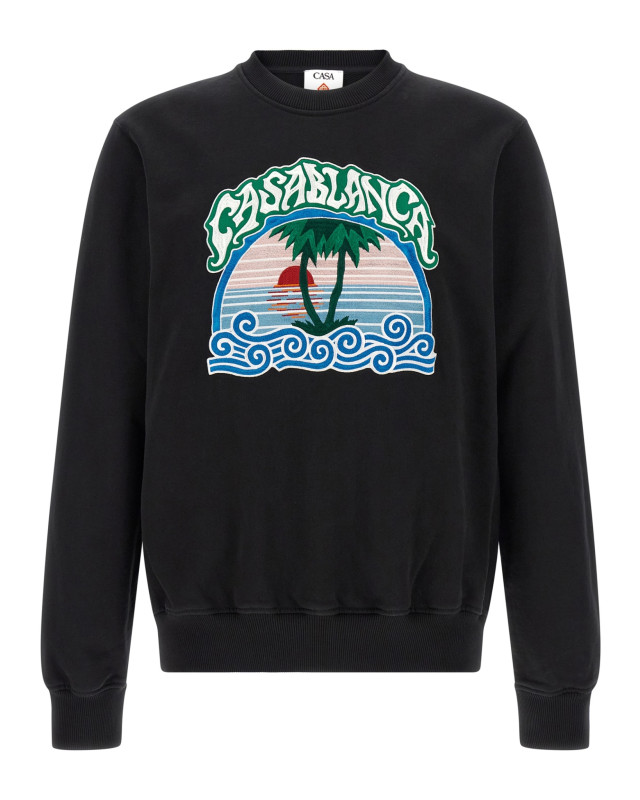 [Casablanca] Sweatshirt FW26 MPF26JTP29301PALMTREEEMBLEM