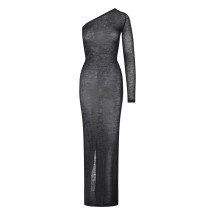 [Rick Owens] Long sleeve dress FW26 RP02F5673 RIBWSL09