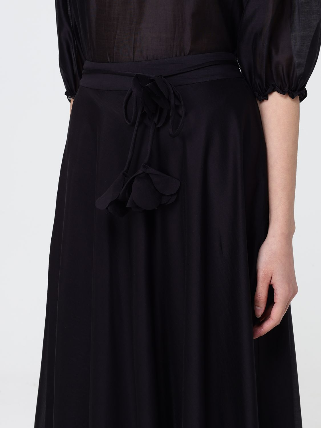 [HANITA] Long skirt SS26 HG10484582 NERO