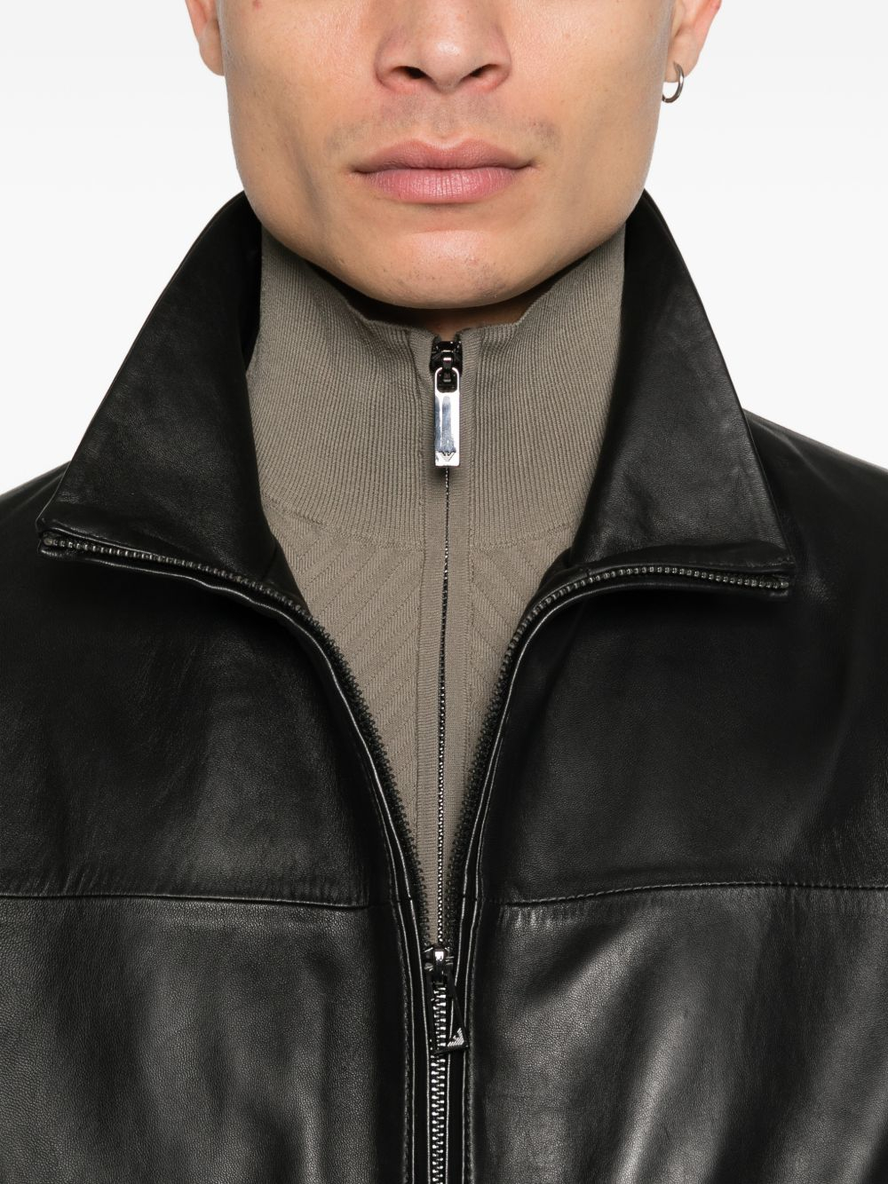 [Emporio Armani] Leather Jacket FW26 EM005323AF24371UC001