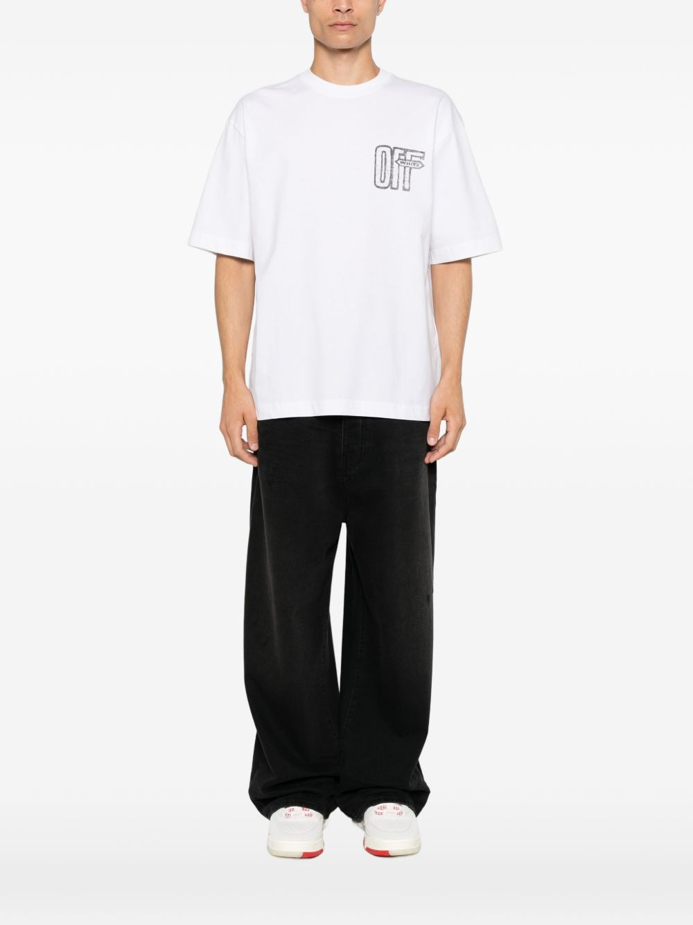[Off White] T-shirts Short Sleeve FW26 OMAA120F26JER00Y10