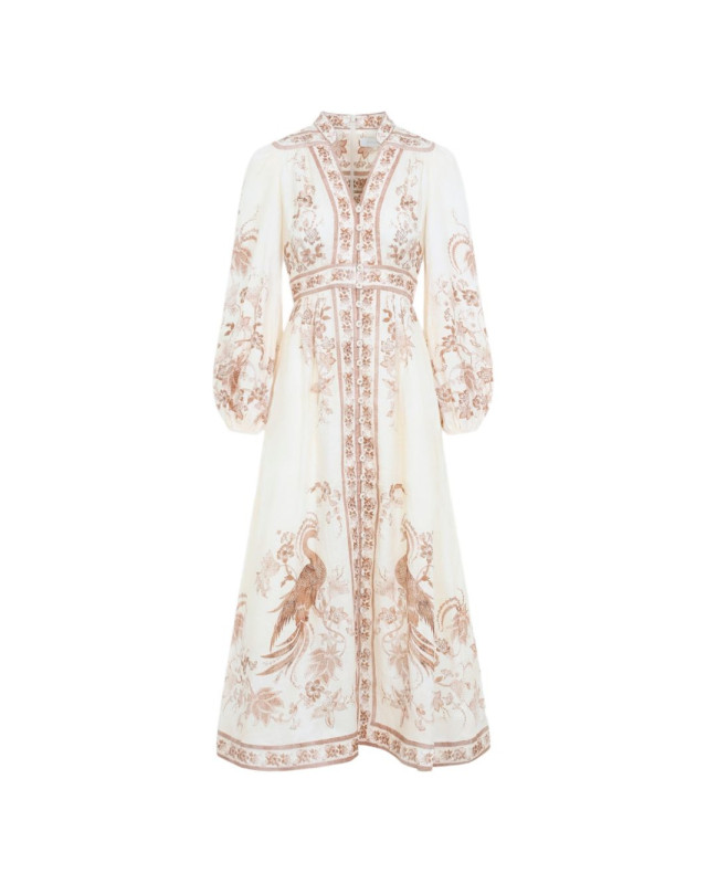 [Zimmermann] Long sleeve dress FW26 3501DSS262CRTFL