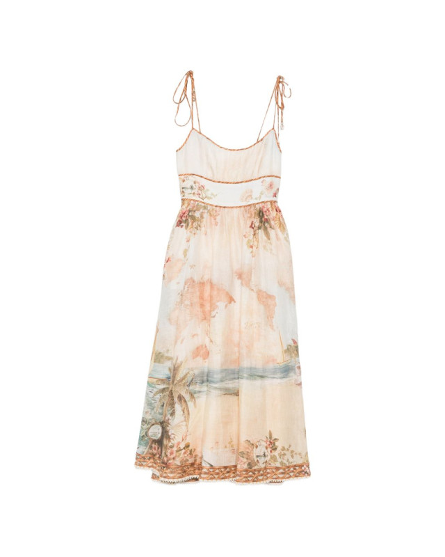 [Zimmermann] Sleeveless dress FW26 7895DSS263ISMB