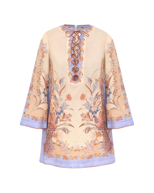 [Zimmermann] Long sleeve dress FW26 8076DSS262BSFL