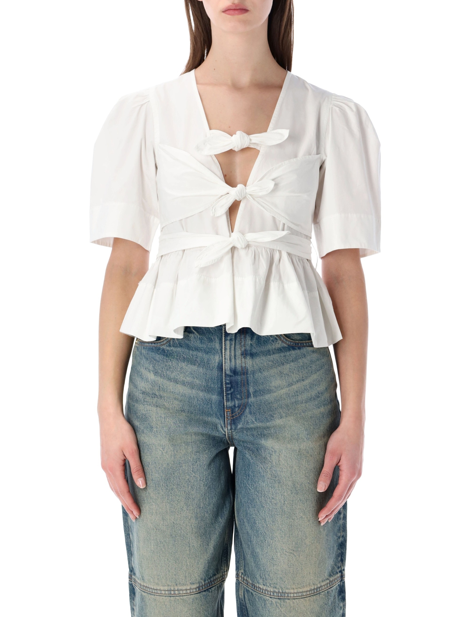[GANNI] Shirts Short Sleeve SS26 W03096977151