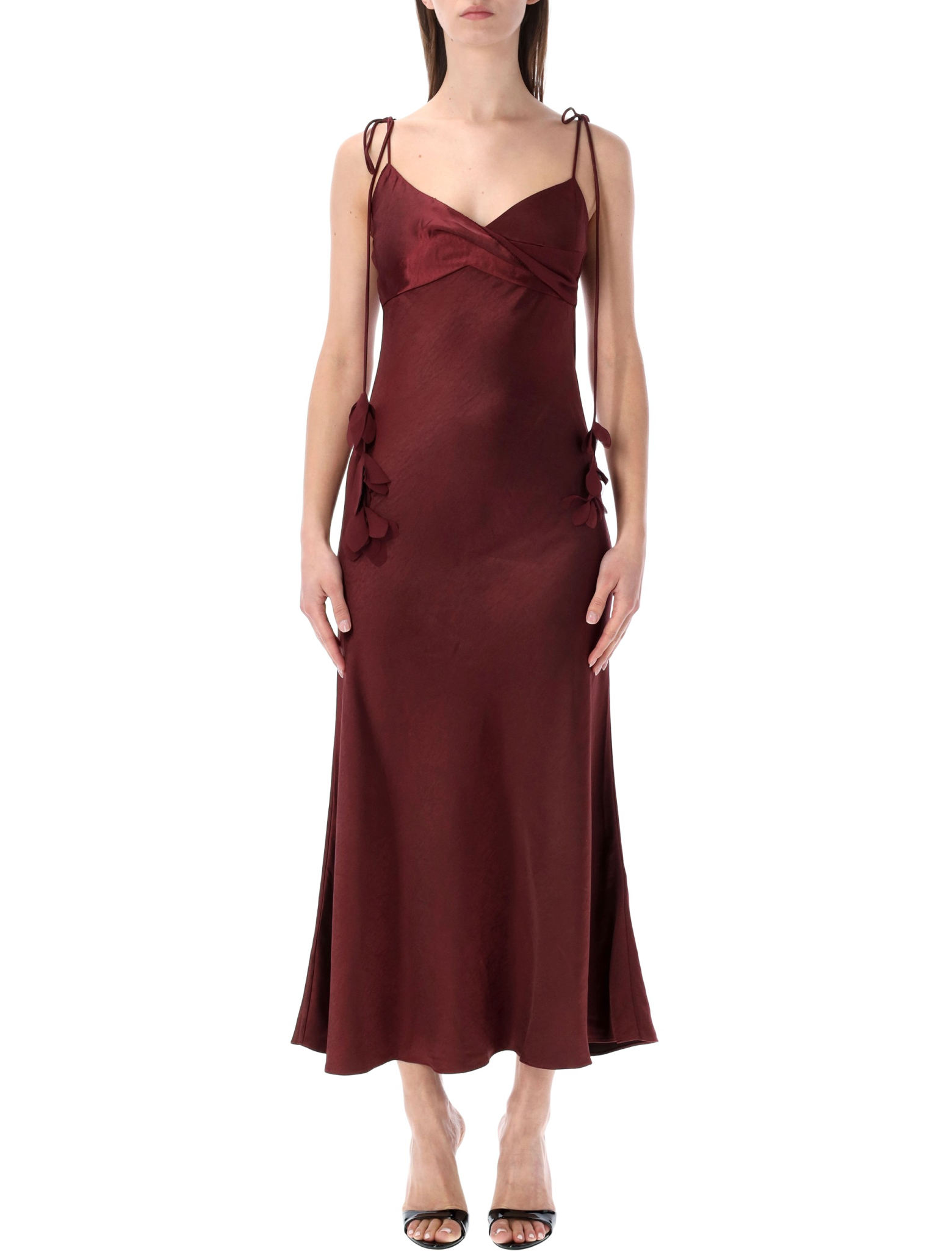 [SELF PORTRAIT] Sleeveless dress SS26 RS26218MBUBURGUNDY