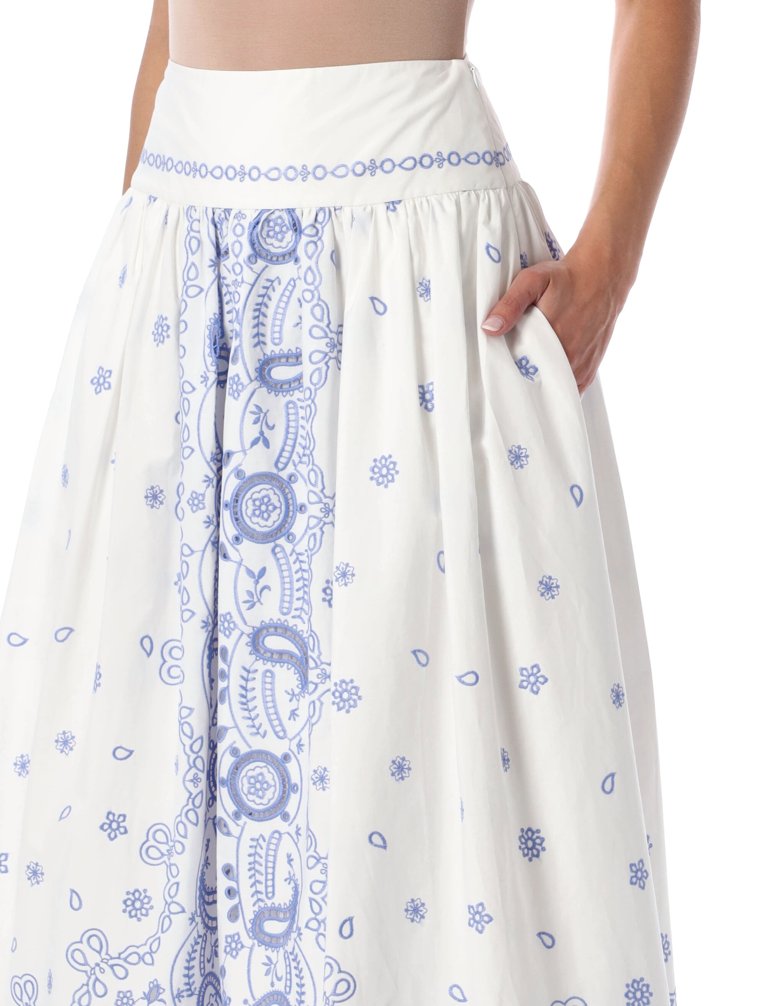 [SELF PORTRAIT] Long skirt SS26 AC26008MSKWWHITE