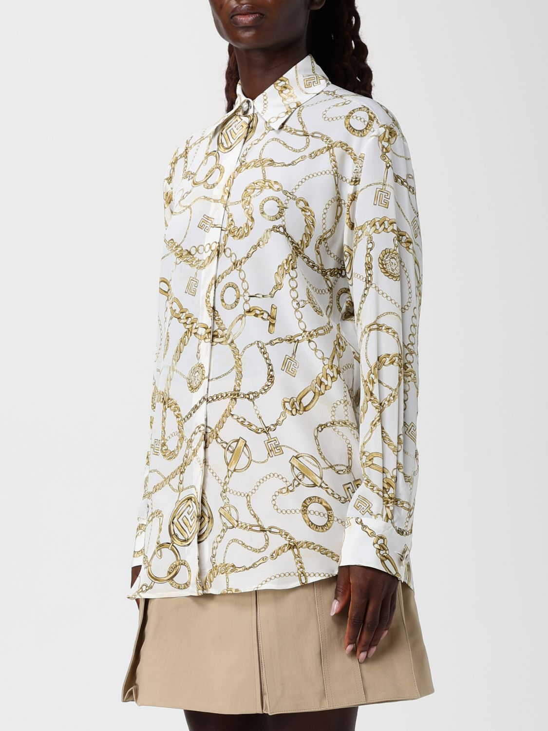 [Balmain] Shirts Long Sleeve FW25 FF1HS435SF00 GAD