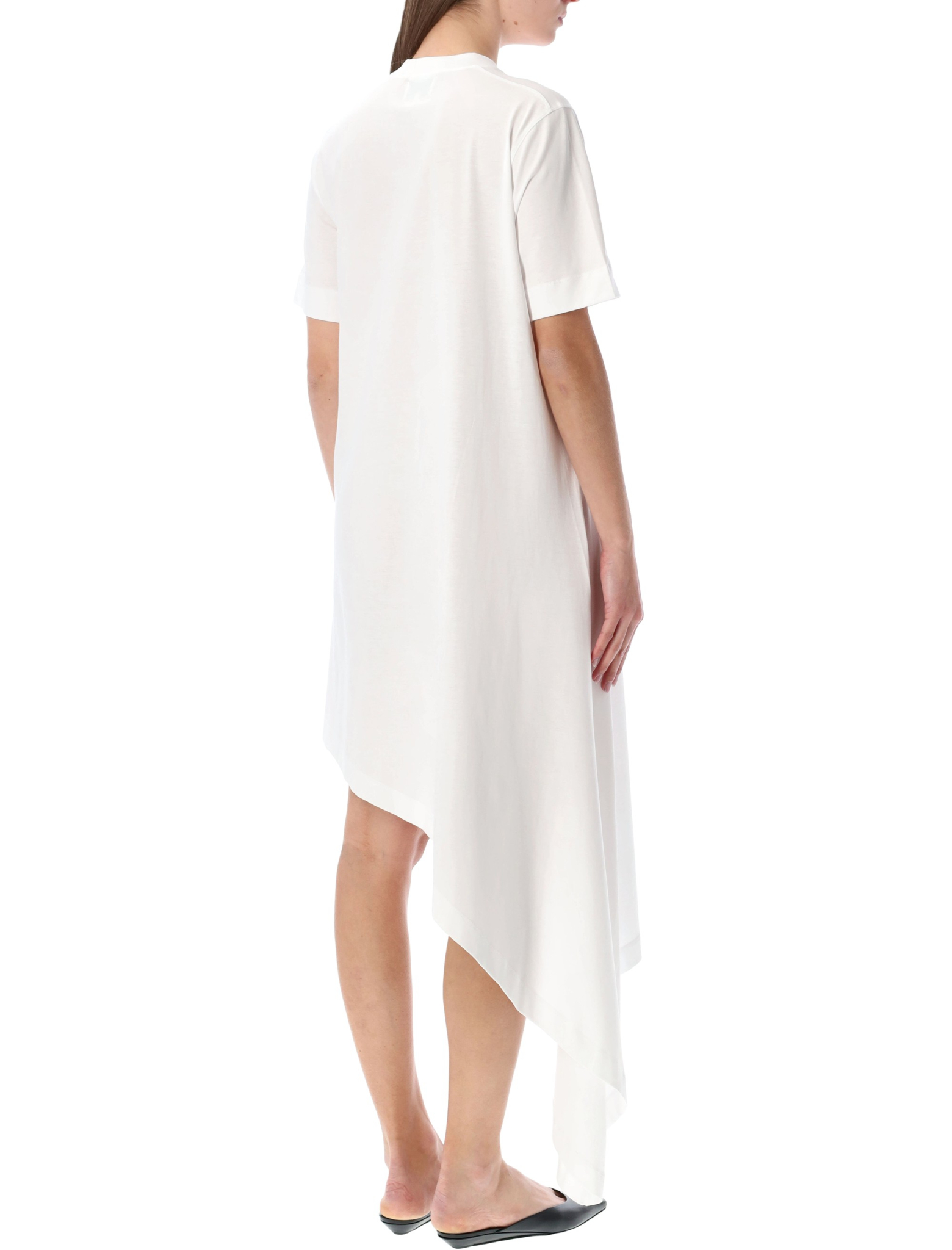 [LOULOU] Short sleeve dress SS26 IGARIWHITE