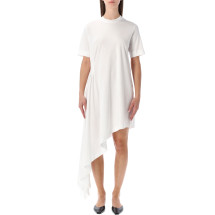 [LOULOU] Short sleeve dress SS26 IGARIWHITE