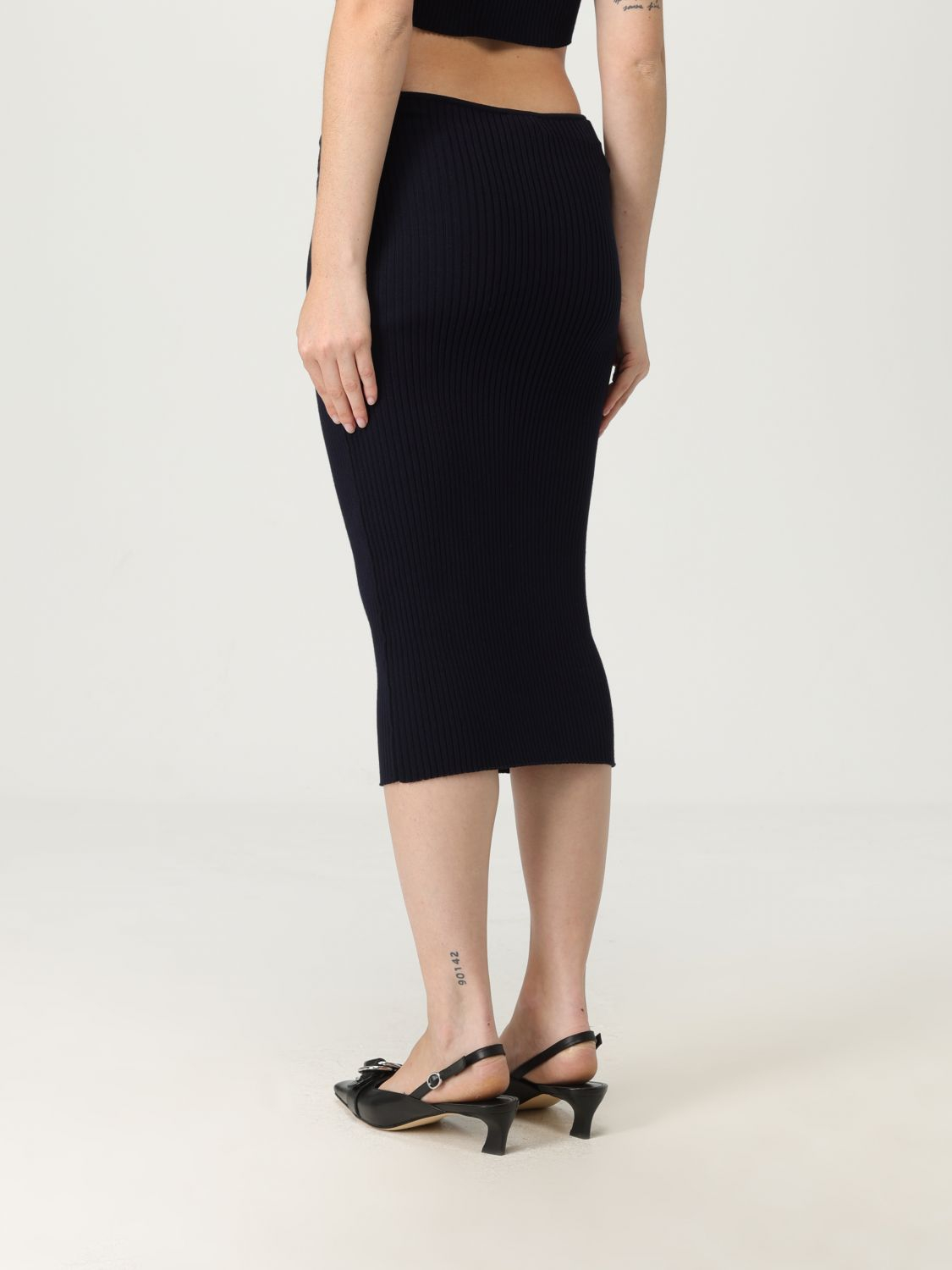 [Courreges] Midi skirt FW25 125MJU232FI0001 7075