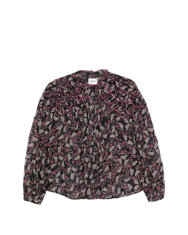 [Marant Etoile] Shirts Long Sleeve FW26 HT0681FA D3J03E BKRY