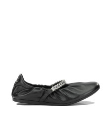 [Jimmy Choo] Flat shoes FW26 JADE BALLERINAGKEX BLACK/CRYSTAL
