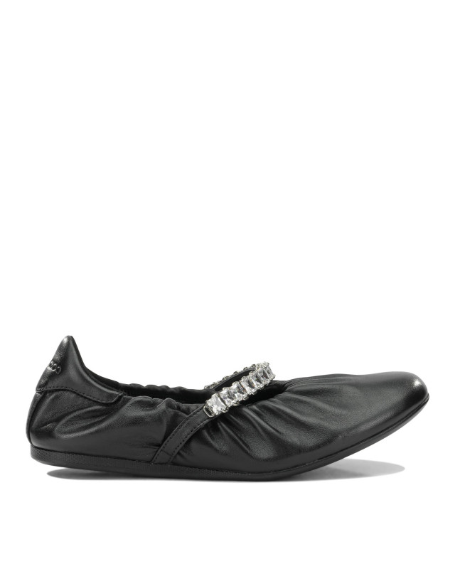 [Jimmy Choo] Flat shoes FW26 JADE BALLERINAGKEX BLACK/CRYSTAL