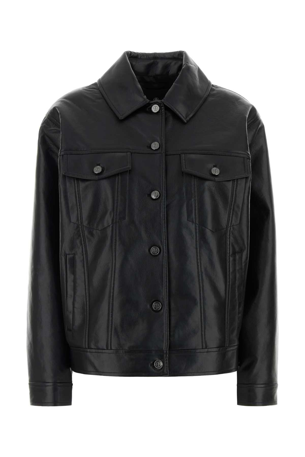 [Anine Bing] Leather Jacket FW26 A0112573 BLK81