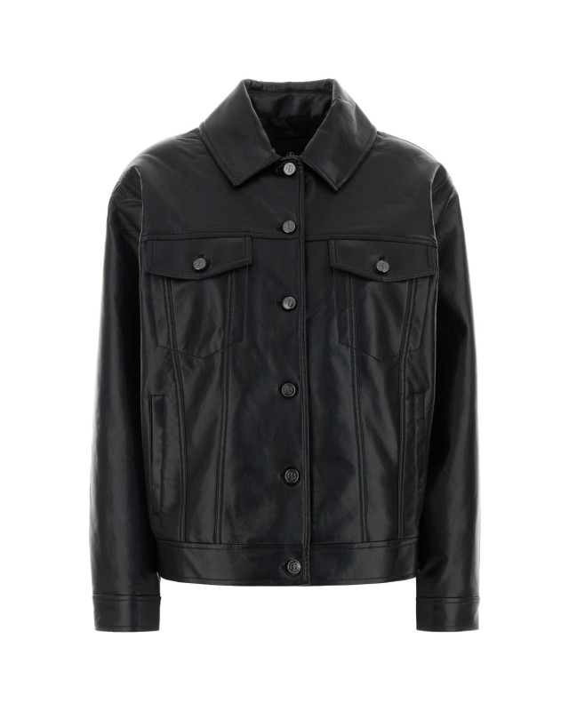 [Anine Bing] Leather Jacket FW26 A0112573 BLK81