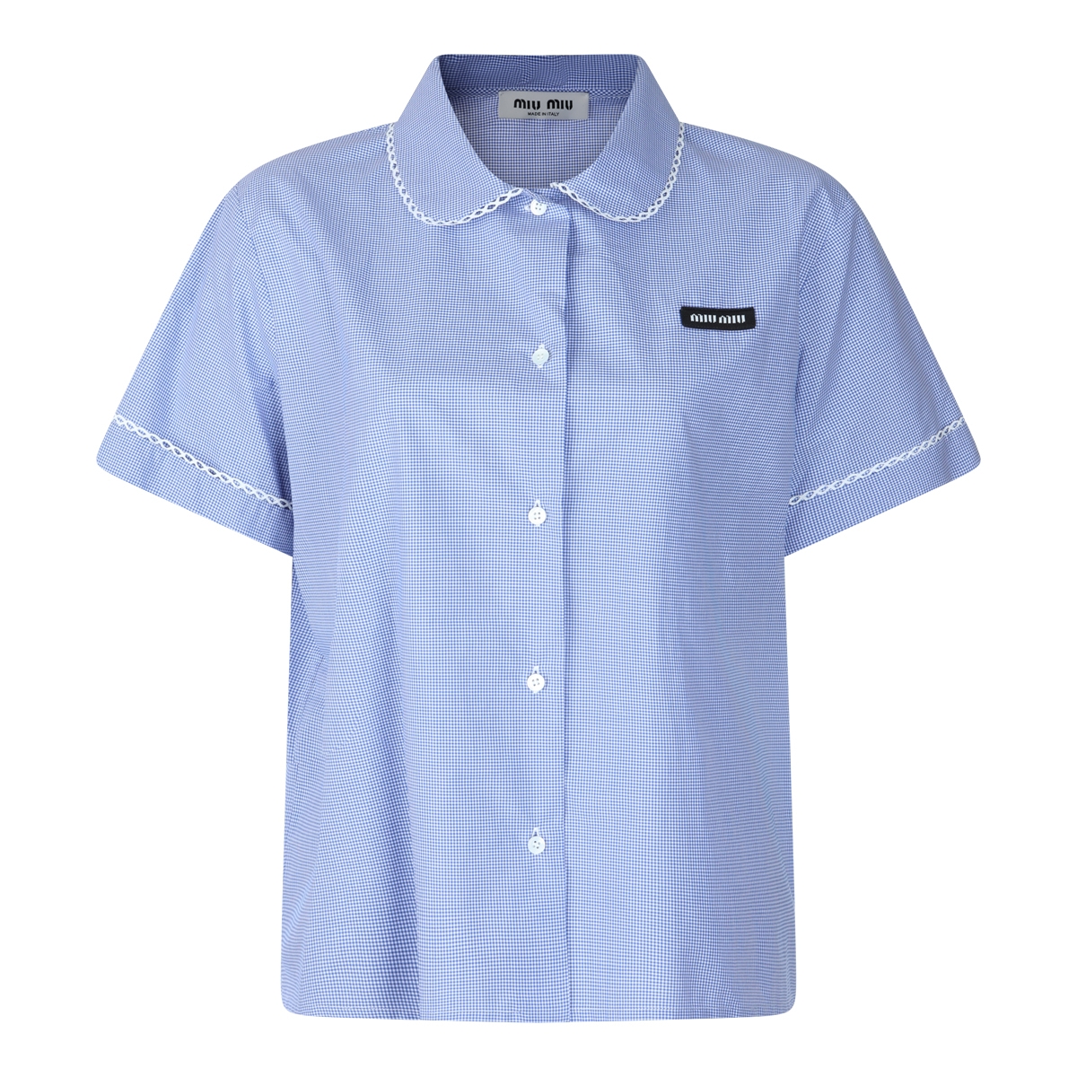 [Miu Miu] Shirts Short Sleeve SS26 MK2016SOOO187G F0AZ1