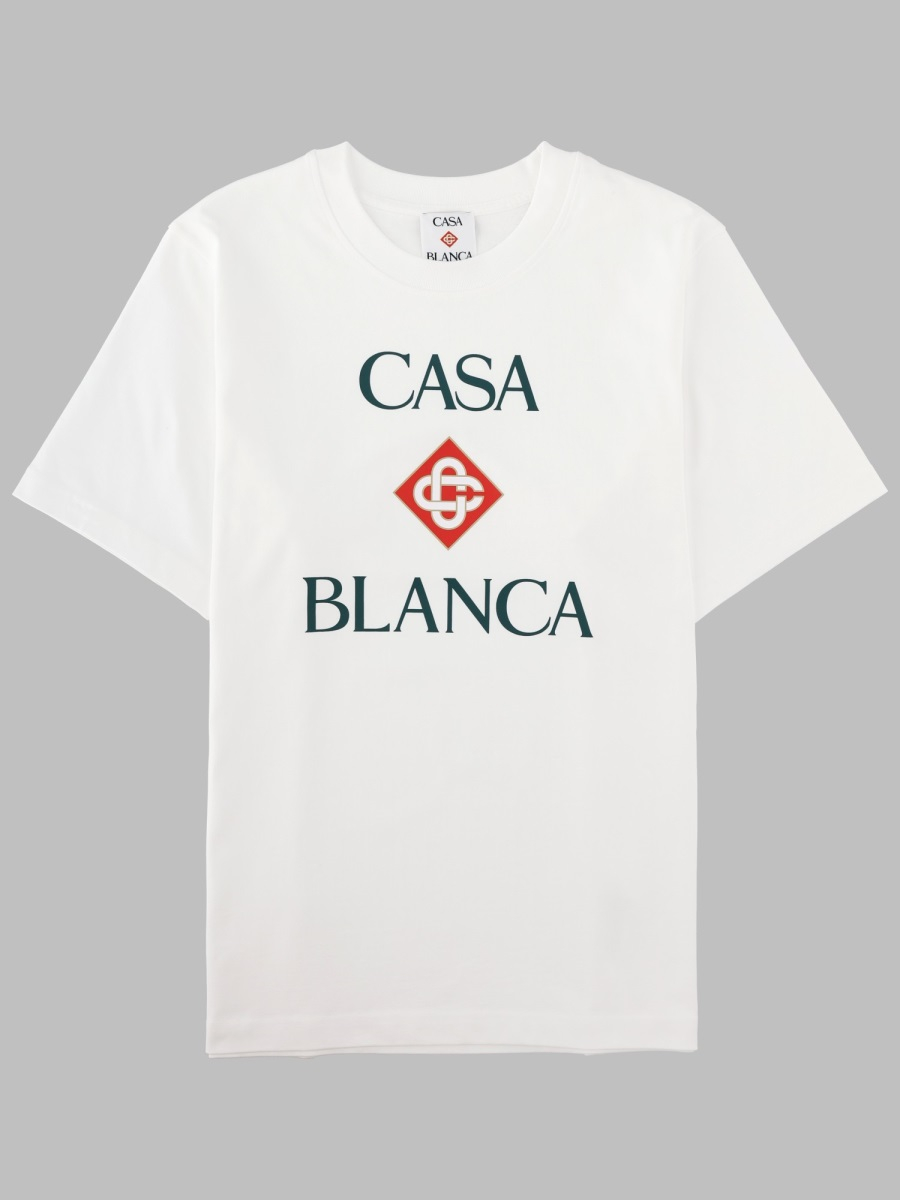 [Casablanca] T-shirts Short Sleeve FW26 M-PF26-JTS-001_20CASABLANCASTACKEDLOGO