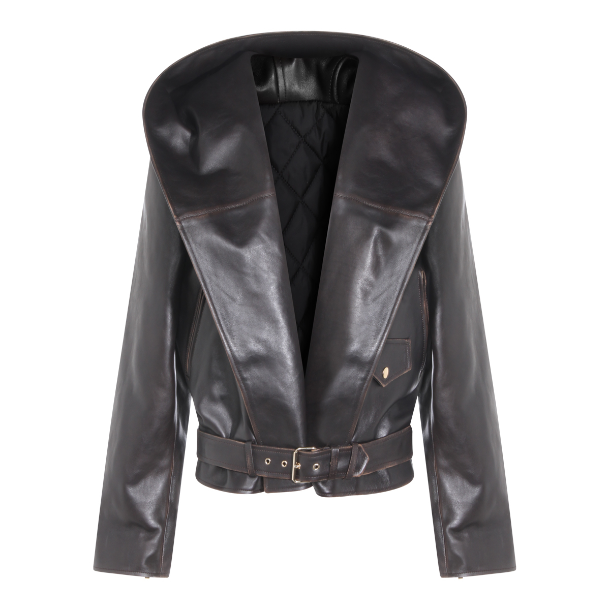 [Alaia] Leather Jacket SS26 AA9V0428L008A994