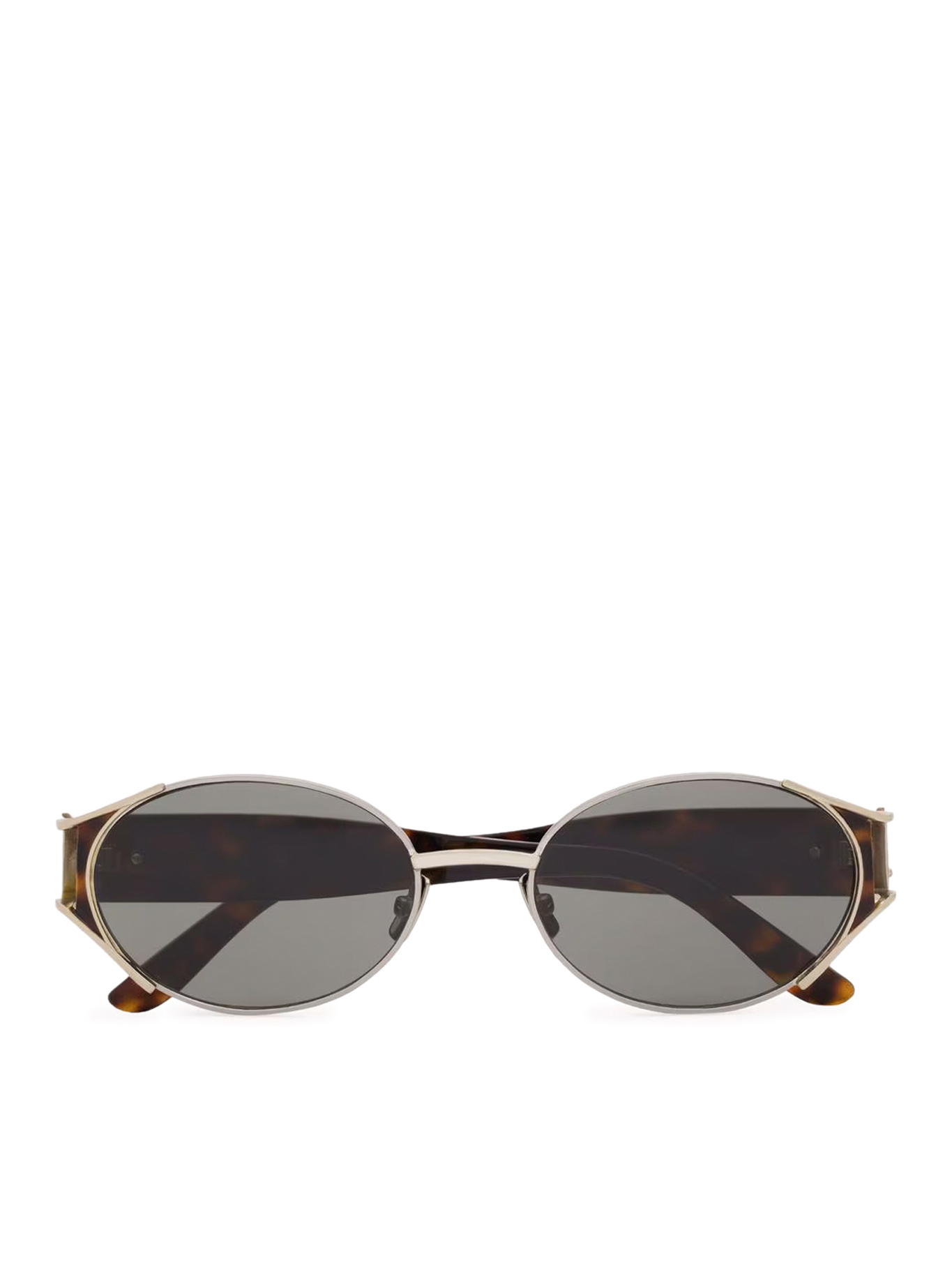 [Saint Laurent] Sunglasses FW26 A003D4Y99688163 SILVER HAVANA GREY